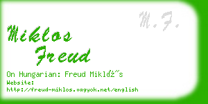 miklos freud business card